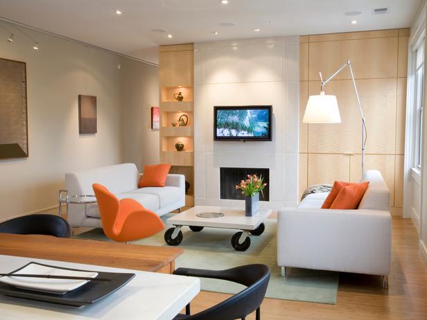 living room, hall, pretty, white, lights, well lit