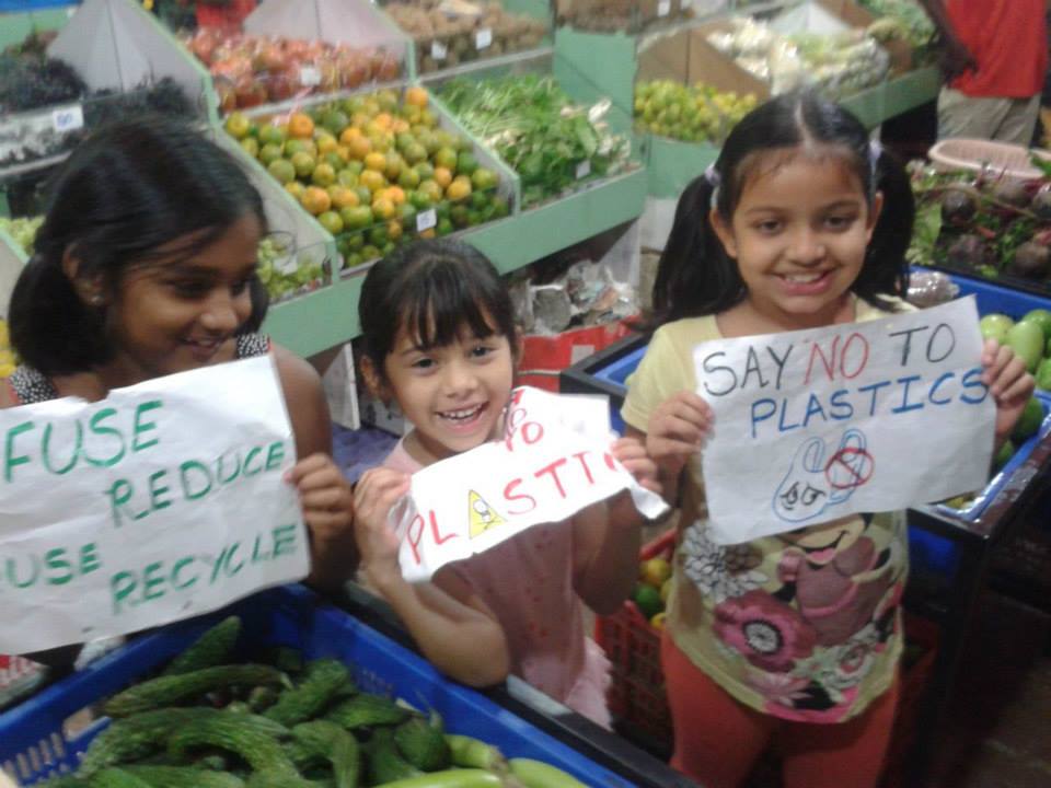 SJR Verity, bangalore, anti plastic campaign, kids