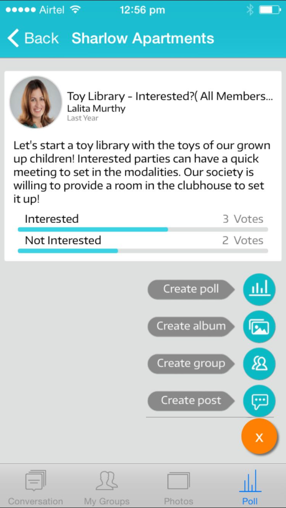 + button to quickly create 