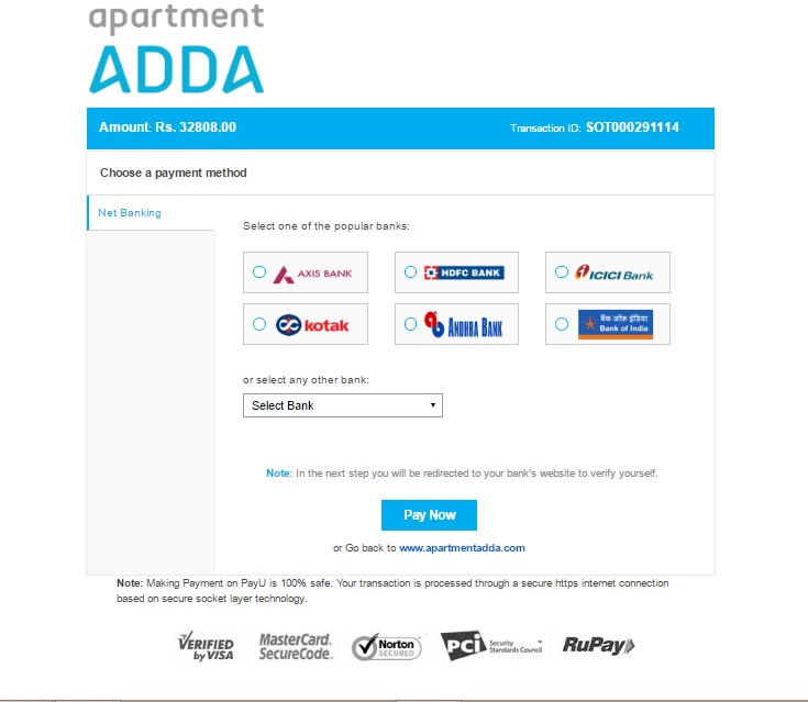 Apartment Maintenance Payment Method