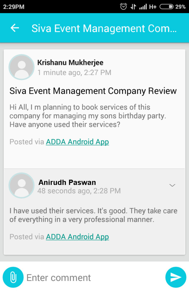 ADDA’s Conversation Feature