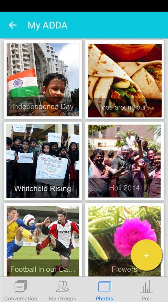 Photos and Albums in ADDA App