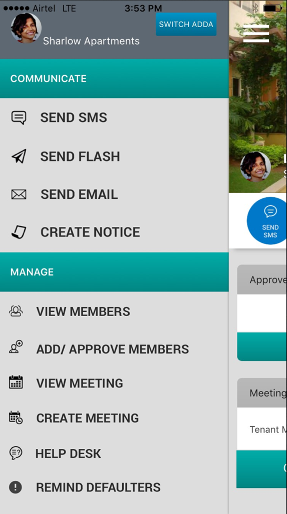 Admin App Menu