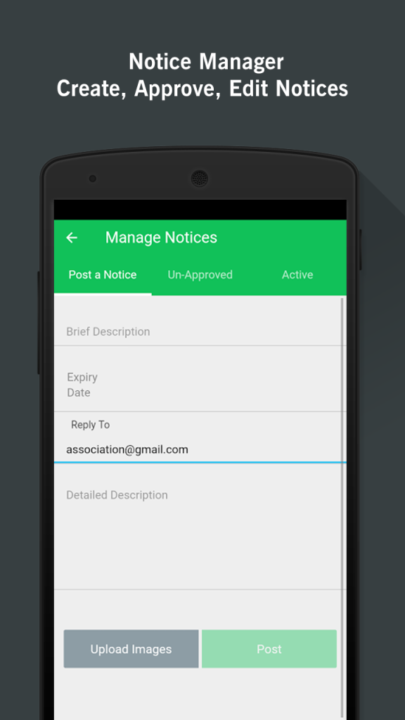 Apartment Management App Create Notices