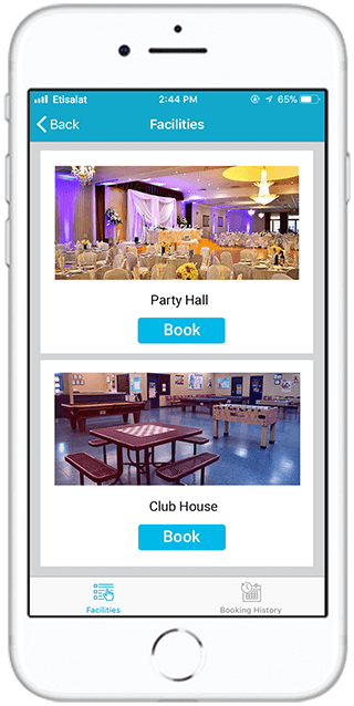 ADDA facility booking