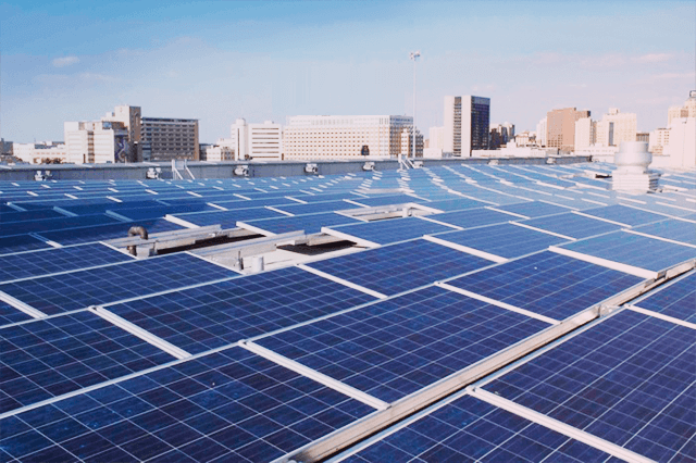 solar panels on apartment