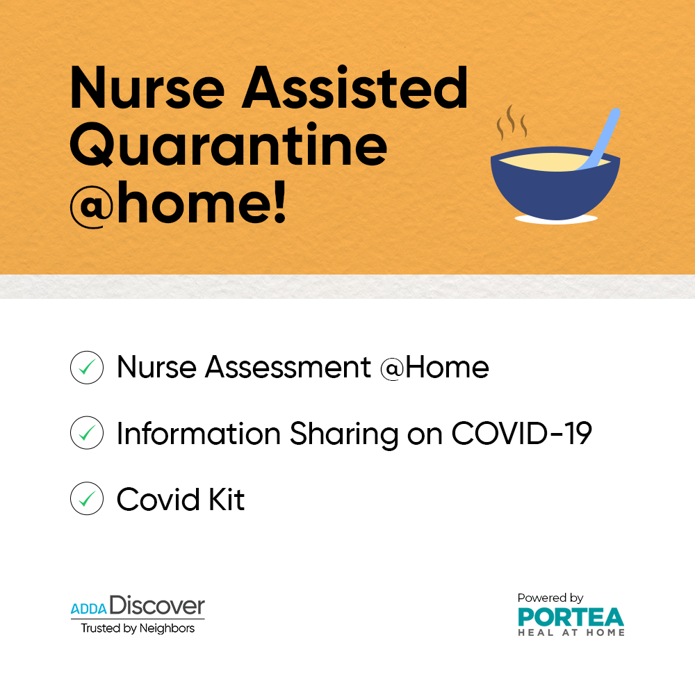 Nurse Assisted Quarantine @ Home in ADDA App.