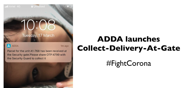 ADDA launches Collect-Delivery-At-Gate at one of the COVID-19 tips to counter Coronavirus in apartment complex