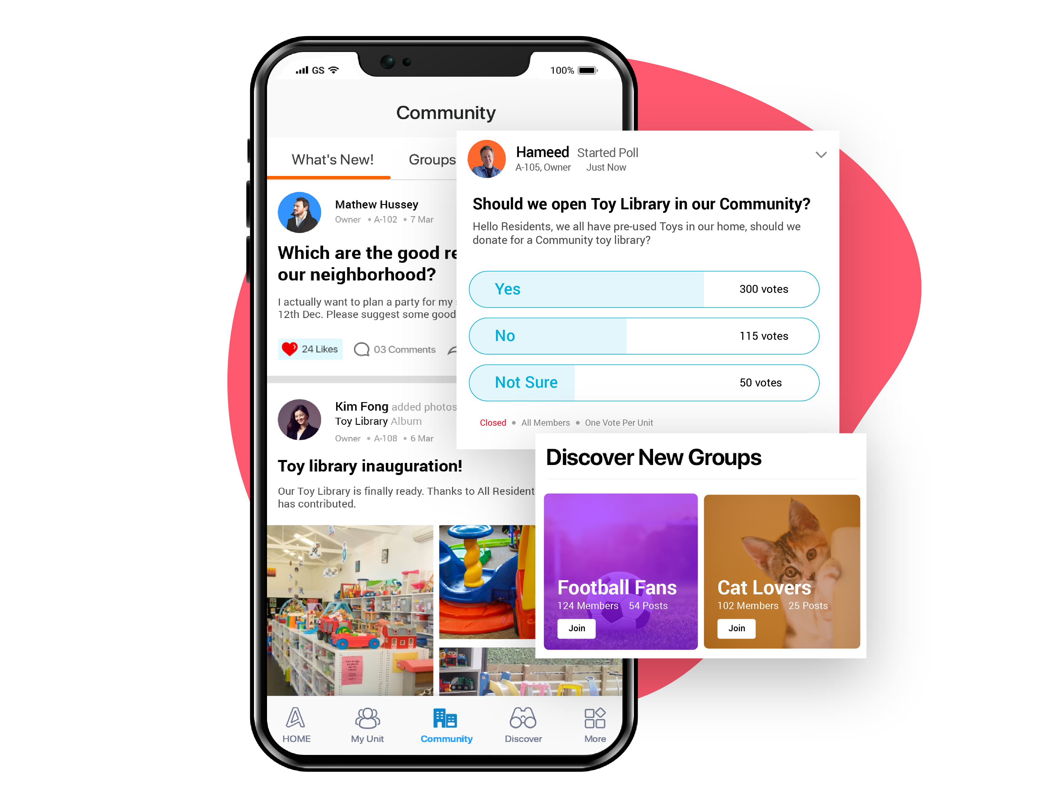 Free society management app