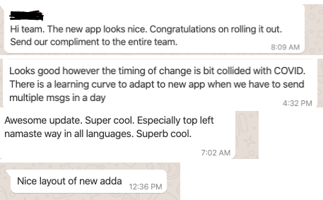ADDA New UI User Testimonial