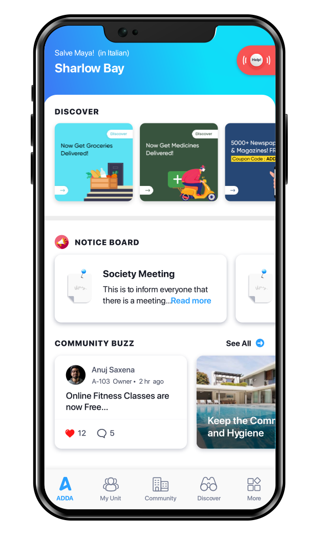 Free apartment/society management app