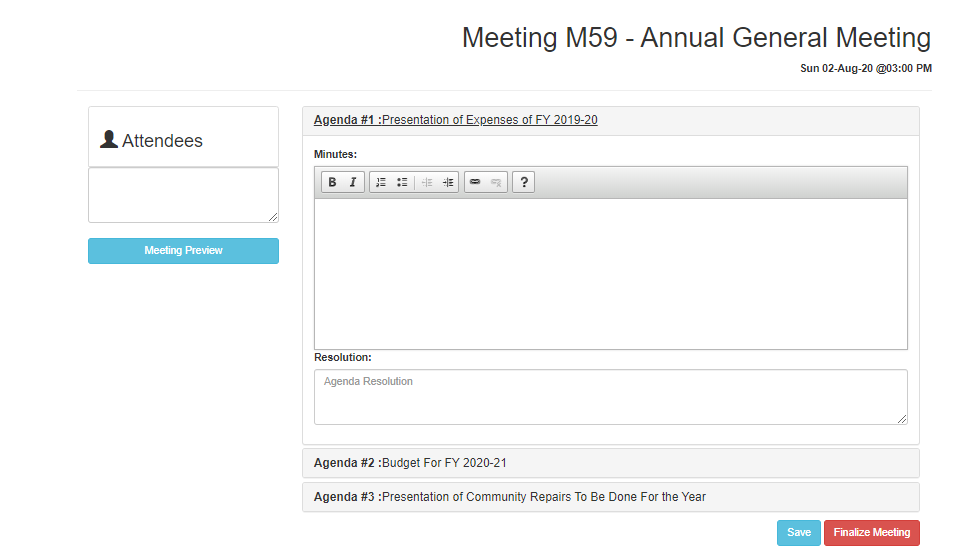 AGM Agenda