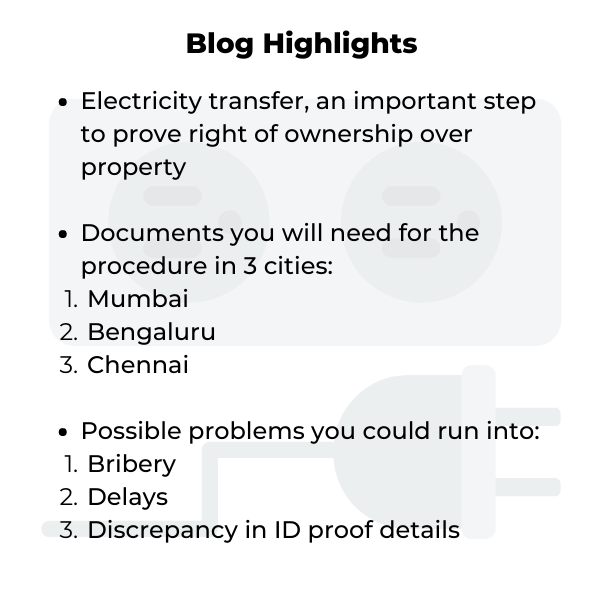 Electricity transfer in apartments 