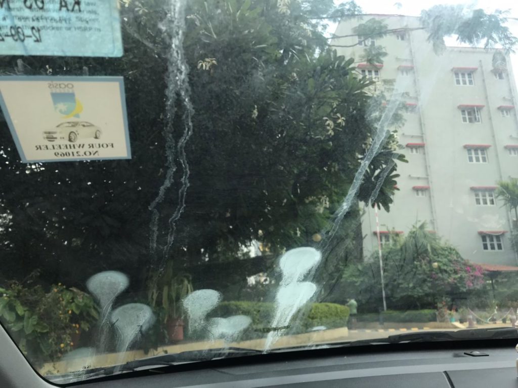 White spots on car