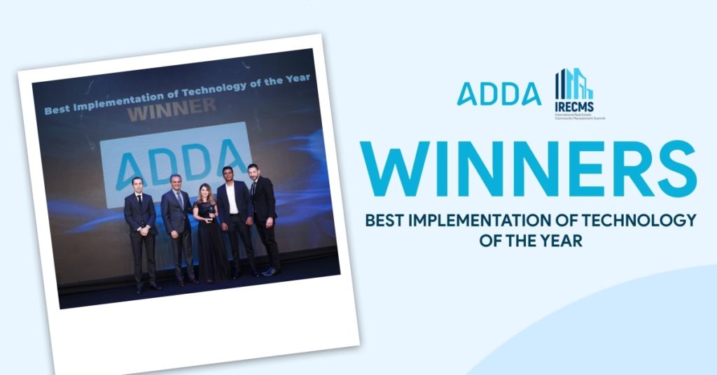 ADDA Wins Best Implementation of Technology Award at IRECMS Dubai, 2021