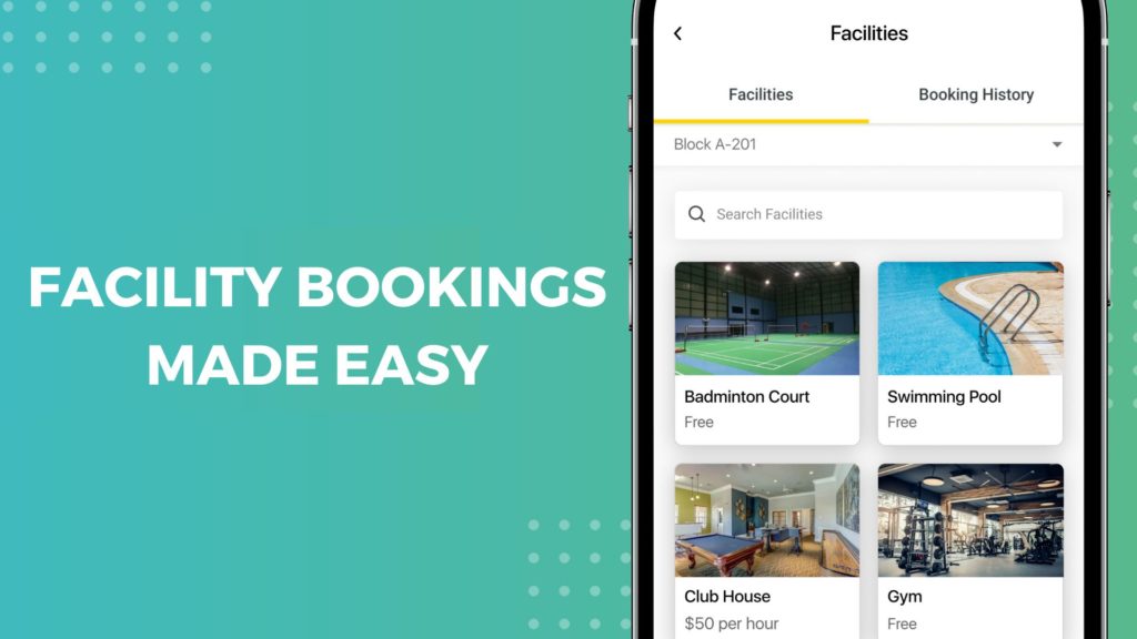 Facility bookings made easy