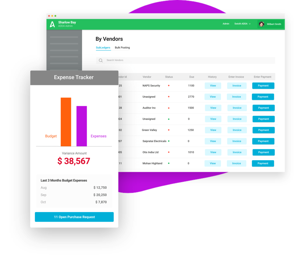 Expense Tracker -   ADDA society accounting software  
