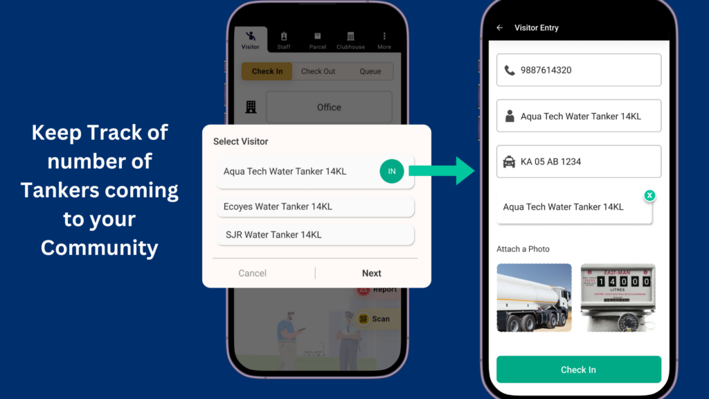 keep track of water tankers