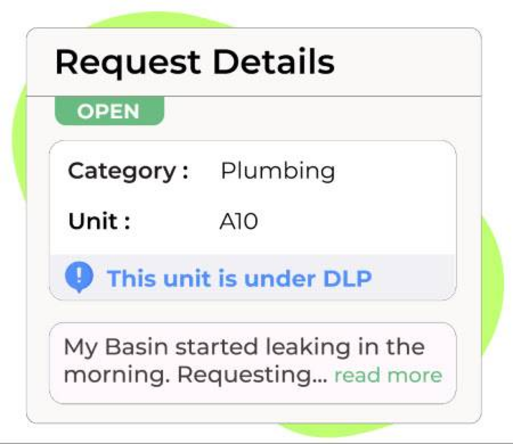 Request Under Defects Liability Period (DLP) Module