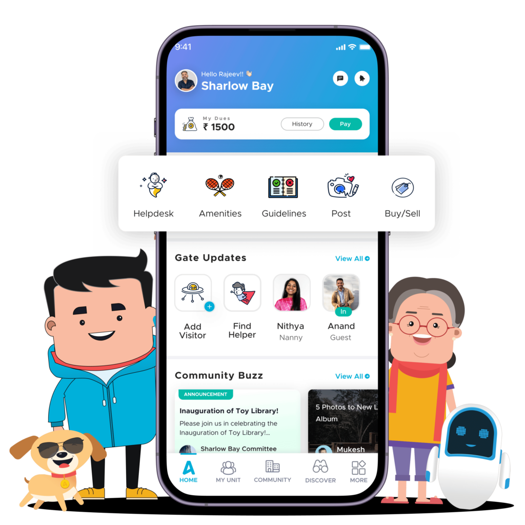 ADDA App screenshot for owners tenants